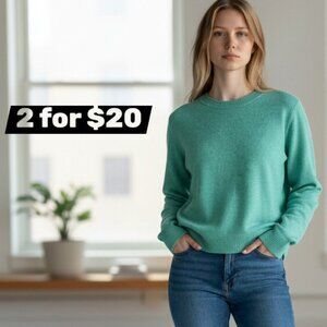 Ann Taylor Loft Faux Cashmere Long Sleeve Pull -Over Crew Neck Sweater